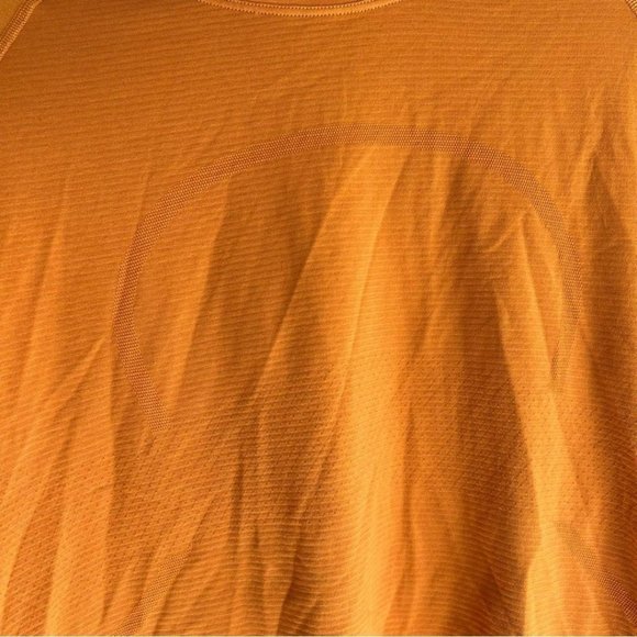LuluLemon long sleeve swifty tech 2.0 race length orange size 10 - Picture 3 of 12